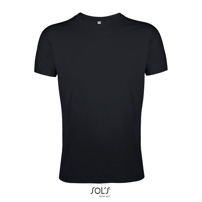 T-shirt homme jersey publicitaire 150g - REGENT FIT noir profond